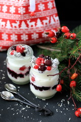 homemade yogurt with berries