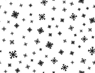 Winter snowfall texture. Snowflake pattern.