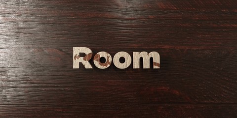 Room - grungy wooden headline on Maple  - 3D rendered royalty free stock image. This image can be used for an online website banner ad or a print postcard.