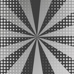 Abstract creative concept vector comics pop art style blank layout template with clouds beams and isolated dots pattern on background. For sale banner, empty bubble, illustration comic book design