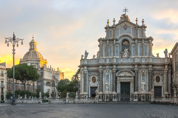 Fototapeta na wymiar Catania, Duomo. Cattedrale di Sant'Agata