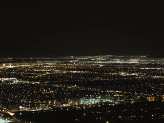 Foto op Plexiglas Las Vegas - Aereal night view © kenzos