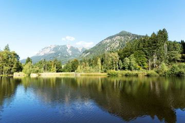 Naklejka na ściany i meble Beautiful Lake View at Oberstdorf/ Bavaria