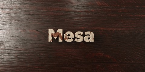 Mesa - grungy wooden headline on Maple  - 3D rendered royalty free stock image. This image can be used for an online website banner ad or a print postcard.