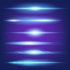 Creative concept Vector set of glow light effect stars bursts with sparkles isolated on black background. For illustration template art design, banner for Christmas celebrate, magic flash energy ray