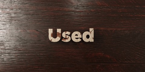 Used - grungy wooden headline on Maple  - 3D rendered royalty free stock image. This image can be used for an online website banner ad or a print postcard.