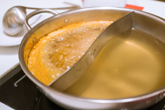 2in1 soup in shabu pot - Japanese shabu hot pot style.