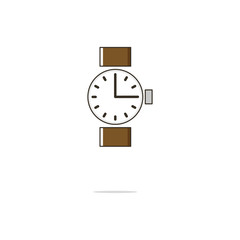 Watch color thin line icon.Vector illustration