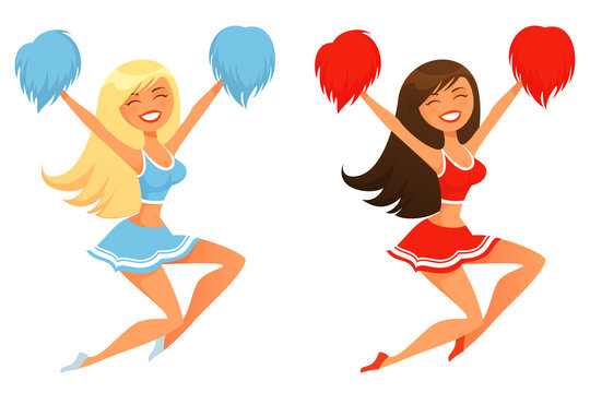 Cartoon Cheerleaders Stock Illustrations – 287 Cartoon