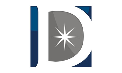 Star Swoosh Letter D