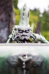 Dragon headed fountain near Rinnoji Temple in Nikko