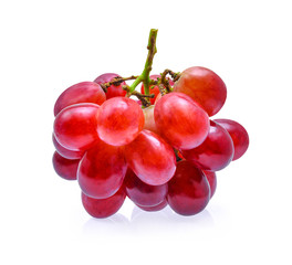 fresh red grape fruit isolated on white background