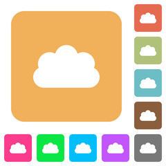 Obraz premium Cloud rounded square flat icons