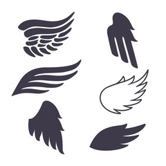 Set of Six Vector Silhouettes