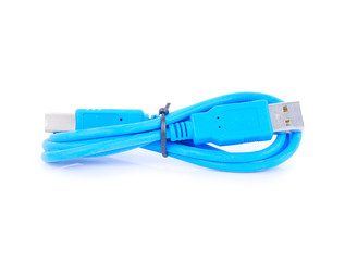 Lan cable on white background