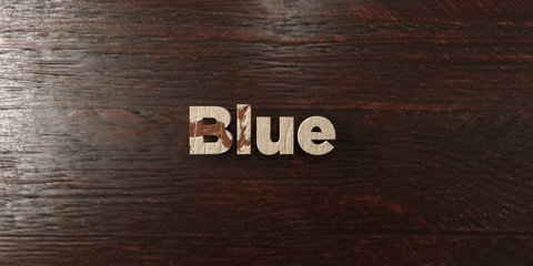 Blue - grungy wooden headline on Maple  - 3D rendered royalty free stock image. This image can be used for an online website banner ad or a print postcard.