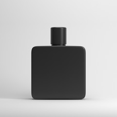 Black blank fragrance bottle Mockup. 3d rendering