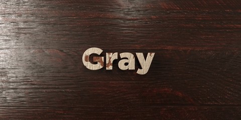Gray - grungy wooden headline on Maple  - 3D rendered royalty free stock image. This image can be used for an online website banner ad or a print postcard.