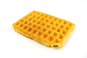 Waffel auf weissem Hintergrund
