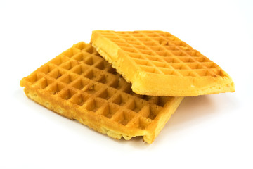 Waffel auf weissem Hintergrund
