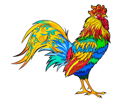 Abstract rooster illustration