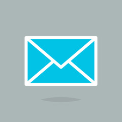 Mail envelope icon vector isolated