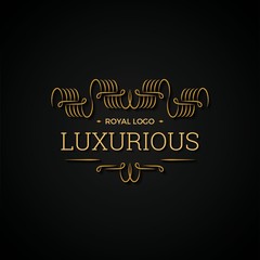 Gold Luxurious Clligraphic Logo