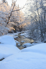 Winter river landscape