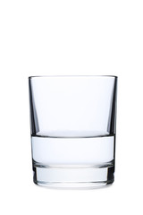 Glass with water isolated on a white