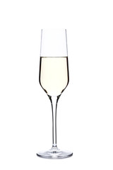 Glass with water isolated on a white