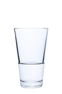 Empty glass isolated on a white