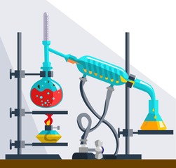 Installation for the distillation and purification of liquid