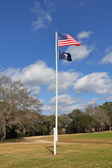 Flag in Boone Hall Plantation - Charleston, SC - USA