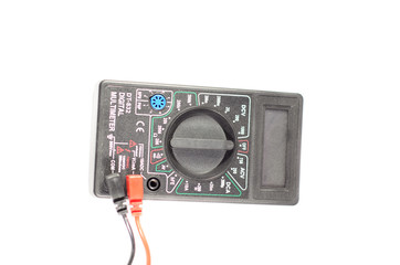 Fototapeta premium Digital multimeter isolated on white