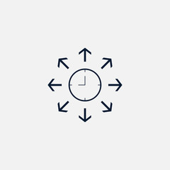 Clock icon simple illustration