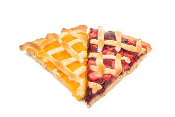 a piece of fruit pie