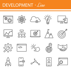 SEO and development icon set