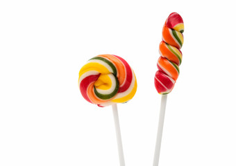 Colorful spiral lollipop lolly pop