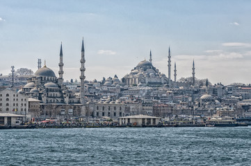 Fototapeta na wymiar Istanbul Cityscape Suleymaniye Mosque