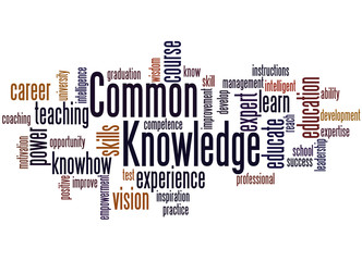 Fototapeta premium Common Knowledge, word cloud concept 3