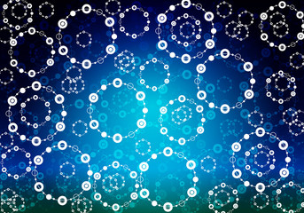 abstract blue background with circles