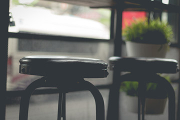 close up of chairs in a cafe
