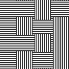 Seamless background with intertwined black and white stripes