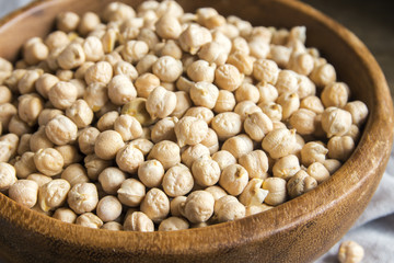 Raw organic chickpeas