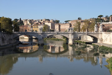 Fototapeta na wymiar Ponte Vittorio Emanuele II - Roma - Italy