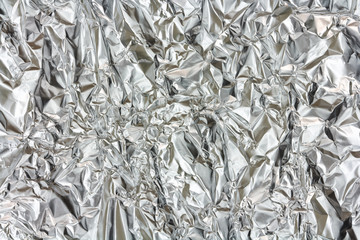 texture of crumpled aluminum foil for baking
