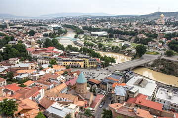 Obraz premium Widok na centrum miasta Tblisi, Gruzja.