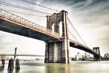 Fotobehang Brooklyn Bridge. © mshch