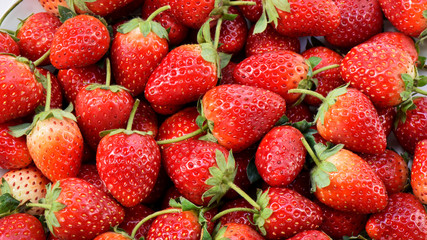 Ripe strawberry organic background
