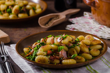 Fried homemade gnocchi